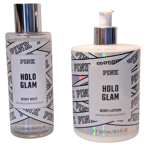 PINK Victoria's Secret Other - PINK Victoria's Secret Holo Glam Body Mist 8.4 oz & Body Lotion 16.9 oz‎ Set New